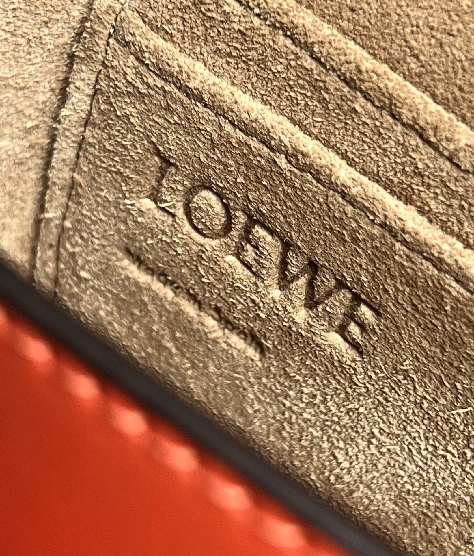 Loewe Mini Gate Dual Bag in Soft Calfskin and Jacquard Orange